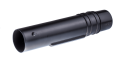 Czarna rura do dmuchawy 350BT/130BT Husqvarna, cylindryczna, gładka, z gwintami i mocowaniem, minimalistyczna, nowa, bez akcesoriów.