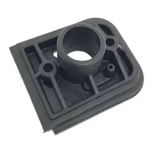 Wspornik gaźnika dmuchawy 356BTx Husqvarna w kolorze czarnym, wykonany z tworzywa. Z przodu widoczna obudowa z otworem na łącznik. Kąt ujęcia frontalny, produkt leży na płaskiej powierzchni, z wyraźnymi detalami mocowań.