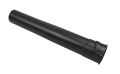 Czarna rura końcowa dmuchawy 356BTx Husqvarna, długość 40 cm, teksturowana, z mocowaniem, leżąca na płaskiej powierzchni. Prosty, nowoczesny kształt do odkurzania.