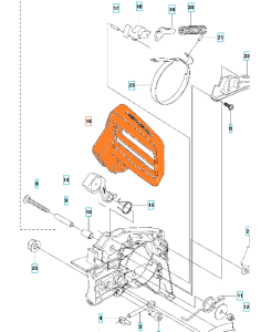 Dźwignia hamulca pilarki Husqvarna 439