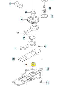 Łożysko mimośrodu nożyc 123HD60/123HD65X Husqvarna