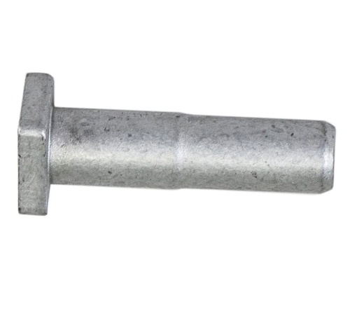 Szpilka prowadnicy pilarki Husqvarna 135, 450, metaliczna, cylindryczna z kwadratową podstawą, poziomo, z gładką powierzchnią i mocowaniami, metalowa, do narzędzi ogrodowych.