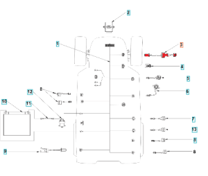 Włącznik zapłonu traktora TC112 Husqvarna  