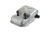 Tłumik nożyc 123HD60/123HD65X Husqvarna w kolorze srebrnym, metalowy, z widocznymi otworami do mocowania. Produkt leży na jasnym tle, ukazując kształt prostokątny i gładką powierzchnię. Brak dodatkowych napisów lub logo.