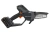 Minipilarka Husqvarna Aspire™ P5-P4A, ciemnoszara z pomarańczowymi akcentami, z ergonomicznym uchwytem i metalowym łańcuchem, na stabilnej podstawie. Idealna do precyzyjnego cięcia w ogrodzie, z logo Husqvarna.