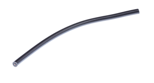 Przewód nożyc 123HD60/123HD65X Husqvarna, czarny, elastyczny, o gładkiej powierzchni, widoczny w układzie leżącym, lekko zakrzywiony. Brak widocznych napisów i logo. Produkt na jednolitym tle, co podkreśla jego kształt i funkcję.