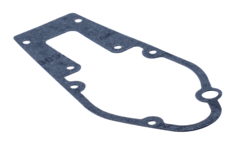 Czarna uszczelka pokrywy piasty nożyc 225H60/225H75 Husqvarna, z elastycznego materiału, z otworami montażowymi na jednolitym tle, ukazująca precyzyjne kształty i kontury.