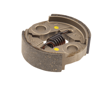 Sprzęgło nożyc 226HD60S/226HD75S Husqvarna w kształcie okrągłym, z widoczną metalową sprężyną i kilkoma otworami. W kolorze szarym z teksturą. Ujęcie z góry, ukazujące detale konstrukcji. Produkt leżący, bez dodatkowych elementów w tle.