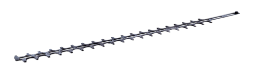 Listwa tnąca nożyc 226HD75S Husqvarna, czarna, prosta z ząbkowanym ostrzem, metalowa, długa i smukła. Zdjęcie z boku na jednolitym tle, podkreślające funkcję cięcia.