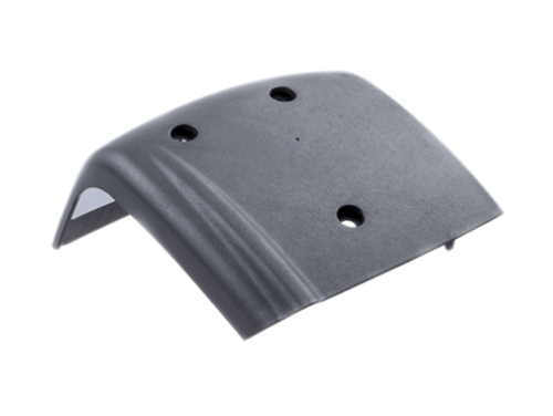 Przegroda cieplna nożyc 323HD60/325HD60 Husqvarna, czarna, plastikowa z otworami montażowymi, widok z boku, zastosowanie w systemach nożycowych, elewacyjnych i budowlanych.