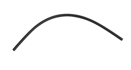 Przewód paliwowy Husqvarna 324HDA55/324L, czarny, giętki, o lekko zakrzywionym kształcie. Widoczna gładka powierzchnia. Produkt leży na białym tle, w układzie poziomym, co podkreśla jego długość. Idealny do podkaszarek i nożyc.