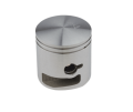 Tłok nożycowy 325HE3 do wykaszarki 525RXT Husqvarna. Stalowy, cylindryczny kształt z polerowaną powierzchnią. Z boku widoczny otwór montażowy. Ujęcie frontalne na białym tle, ukazujące detal górnej części tłoka.