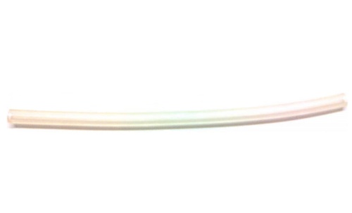 Przewód paliwa do wykaszarki Husqvarna 333R, przezroczysty, elastyczny, zakrzywiony w kształcie łuku. Produkt leży płasko na białym tle, bez widocznych detali dodatkowych lub napisu. Długość przewodu to około 30 cm.