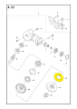 Płytka wykaszarki Husqvarna 553RS/253R, metalowa, okrągła z wycięciami w kształcie zębatek, w kolorze srebrnym. Widok z góry, detal przedstawiony na białym tle, ukazuje wyjątkowy wzór oraz precyzyjne mocowania. Wymiary niewidoczne.