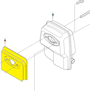 Uszczelka tłumika wykaszarki 553RS/253R Husqvarna