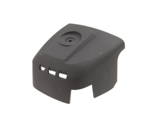 Pokrywa filtra wykaszarki Husqvarna 135R/336FR w kolorze szarym, posiada otwór centralny i trzy wentylacyjne nacięcia. Produkt widoczny z boku, o prostokątnym kształcie, wykonany z tworzywa sztucznego. Idealny do zastąpienia uszkodzonej pokrywy.