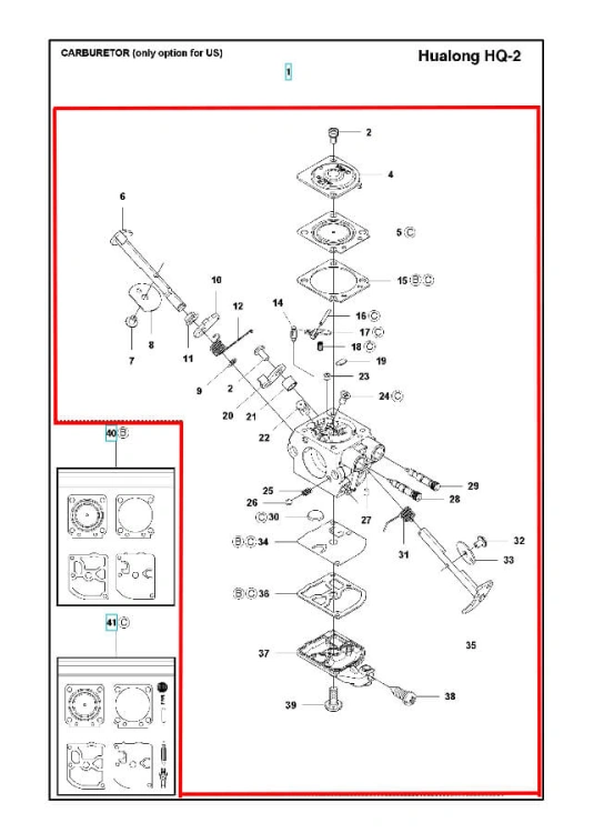 Gaźnik wykaszarki Husqvarna 327RX/323R, pokazany w zbliżeniu. Elementy metalowe w srebrnym kolorze, widoczne mocowania oraz wlot powietrza. Tło białe, co podkreśla szczegóły konstrukcji. Zawiera oznaczenia numeryczne.