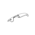 Osłona ramienia nożyc Husqvarna 327HE3/323RII, w wydaniu stalowym, połyskującym, o ergonomicznym kształcie. Widoczne otwory montażowe do instalacji. Produkt leżący poziomo, na białym tle, bez dodatkowych elementów.