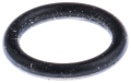 Uszczelka o-ring w kolorze czarnym, z gładką fakturą, okrągły kształt. Produkt leżący na jednolitym tle, widoczny z boku. Idealny do wykaszarek Husqvarna 223L/323RII, niezbędny do poprawnego uszczelnienia urządzenia.
