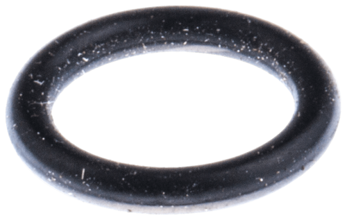 Uszczelka o-ring w kolorze czarnym, z gładką fakturą, okrągły kształt. Produkt leżący na jednolitym tle, widoczny z boku. Idealny do wykaszarek Husqvarna 223L/323RII, niezbędny do poprawnego uszczelnienia urządzenia.