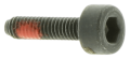 Śruba M4x16 12.9 TBO do wykaszarki Husqvarna 323RJ, czarna, z sześciokątną główką, gwintem, czerwoną kropką na trzonie i lekko matową powierzchnią, idealna do mocowania elementów w maszynach.