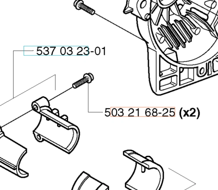 Śruba MT5x25 z oznaczeniem 10.9, przeznaczona do wykaszarki Husqvarna 323RJ, widoczna z boku. Oferuje stalową fakturę i wyraźnie czytelne numery identyfikacyjne. Możliwe zastosowanie w mechanizmach montażowych.