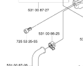 Śruba M5x10 12.9 do wykaszarki Husqvarna 323RJ, metalowa, cylindryczna z gwintem i sześciokątnym łbem z oznaczeniem 12.9. Na prostym, kontrastowym tle, widok zbliżeniowy.