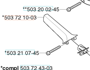 Uchwyt VÄNSTER wykaszarki 323RJ Husqvarna
