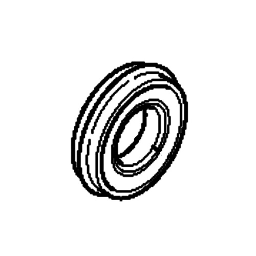 Czarny, elastyczny pierścień uszczelniający do wykaszarki Husqvarna 324RX, okrągły z bruzdami, zapewniający szczelność mechanizmu, z widocznymi detalami dopasowania.