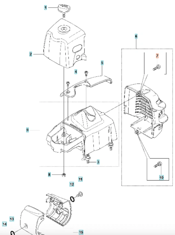 Śruba mocująca do wykaszarki Husqvarna MT5x25 w zestawie 10 sztuk, metalowa, o średnicy 5 mm i długości 25 mm. W zestawie śruby are widoczne druki i logo Husqvarna. Ułożone na białym tle, w pozycji leżącej.