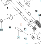 Dźwignia gazu wykaszarki 355RX Husqvarna
