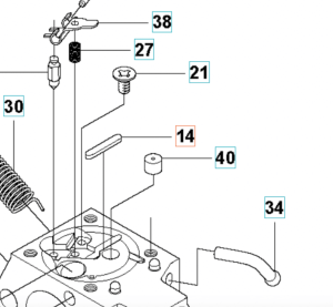 Korek gaźnika wykaszarki 355RX Husqvarna