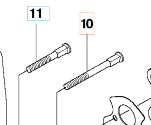 Śruba wykaszarki 355RX Huqvarna M5x54 8.8 TBO