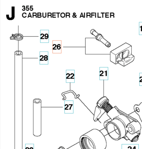 Pierścień uszczelniający do wykaszarki Husqvarna 555FRM, okrągły, czarny elastomer, nowy, widoczny z boku na białym tle. Wymiary i struktura trudne do oceny.