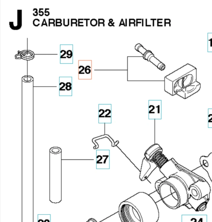 Pierścień uszczelniający do wykaszarki Husqvarna 555FRM, okrągły, czarny elastomer, nowy, widoczny z boku na białym tle. Wymiary i struktura trudne do oceny.
