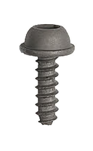 Śruba wykaszarki Husqvarna 32 R w odcieniu szaro-srebrnym, z okrągłym łbem i widocznymi gwintami na trzonie. Produkt stojący, ukazany z przodu, o długości 9/16 cala. Wykonana z metalu, posiada prostą fakturę bez zdobień.