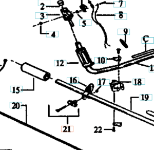 Zespół uchwytu wykaszarki 32 R Husqvarna 