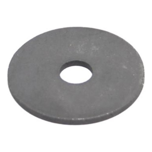 Podkładka wykaszarki Husqvarna w kolorze ciemnoszarym, o okrągłym kształcie i średniej grubości. Widoczny centralny otwór, z gładką teksturą. Produkt leży na białym tle, ukazując wszelkie detale konstrukcyjne.