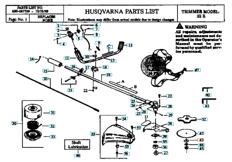 Podkładka wykaszarki Husqvarna 32R/32RL/GT26D, okrągła, przeźroczysta z centralnym wycięciem na jednolitym tle, wykonana z wytrzymałego materiału, z widocznymi oznaczeniami, do mocowania w sprzęcie ogrodniczym.