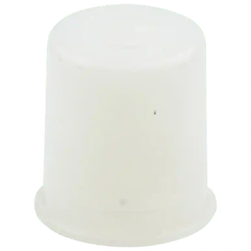 Element odległościowy wykaszarki Husqvarna 545 FX/345Fxt, biały, cylindryczny kształt, gładka faktura, widoczna podstawa. Widok frontalny, stojący, na neutralnym tle. Idealny do precyzyjnego ustawiania narzędzi w ogrodzie.