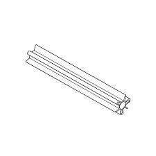 Łożysko wału wykaszarki 345Fxt Husqvarna w kolorze metalicznym, długi, prostokątny kształt z otworem na końcu. Zbliżenie na gwintowane mocowanie, umieszczone na białym tle. Idealne do wymiany w sprzęcie ogrodowym.