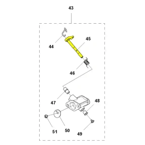 Trzonek gaźnika wykaszarki 345 FR Husqvarna