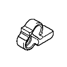 Pierścień uszczelniający do wykaszarki Husqvarna 345 FR, czarny, okrągły z przylegającą częścią, zagięcia i wpusty zapewniające dopasowanie, widok frontalny.