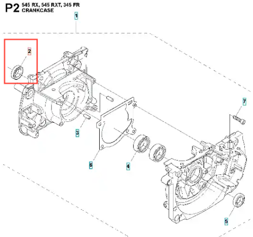 Uszczelka radialna do wykaszarki Husqvarna 345 FR, metaliczna, okrągła, gładka. Zdjęcie zbliżeniowe na prostym tle z detalami i oznaczeniami. Idealna jako część zamienna.