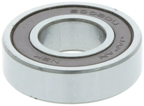 Łożysko kulkowe do wykaszarki 336RK Husqvarna, o metalicznym, szarym korpusie i brązowym pierścieniu, widoczne z boku. Prostokątny otwór w centrum. Gładka powierzchnia, z dobrze widocznymi znakami i oznaczeniami na brązowym elemencie.