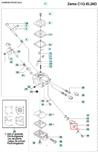 Metalowa sprężyna gaźnika do wykaszarki 335 RX Husqvarna, cylindryczna, srebrna, na białym tle. Szczegółowe ujęcie konstrukcji, idealna do ogrodnictwa.