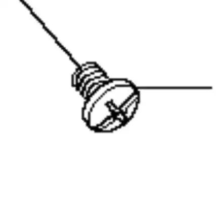 Śruba gaźnika do wykaszarki Husqvarna 335 RX, metalowa, o okrągłej główce z nacięciem, widoczna z boku. Szara powierzchnia, spiralny gwint. Produkt przedstawiony w zbliżeniu, z wyraźnym detalem nacięcia na główce.