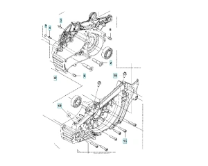 Zespół skrzyni korbowej pilarki 572XP Husqvarna