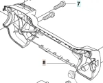 Połowa uchwytu (prawa) wykaszarki 335 LX Husqvarna
