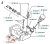 Tuleja wykaszarki Husqvarna 120 R, zbliżenie na dwa elementy montażowe, prostokątne, w kolorze szarym, wykonane z tworzywa sztucznego, umieszczone na diagramie przedstawiającym schemat części. Widoczne numery katalogowe. Tło białe.
